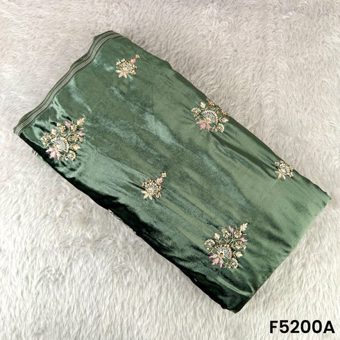 Cut Dana Thread Sequins Work Velvet Fabric-F5200